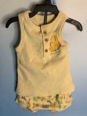 Chickpea Baby Boy 2 Piece Outfit Set 12M Tank Shorts (005)